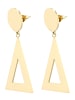 Adeliás Damen Ohrringe – Ohrstecker aus Edelstahl in gold