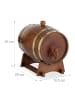 relaxdays Holzfass in Dunkelbraun - 2,2 l