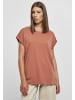 Urban Classics Urban Classics Damen Ladies Extended Shoulder Tee in terracotta