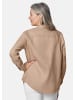 GOLDNER Leinenbluse Bequeme Damen Businessbluse in macchiato / melange