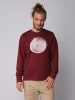 wat? Apparel Sweatshirt Baumscheibe in Weinrot