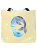 Mr. & Mrs. Panda Shopping Bag Walfisch Thunfisch ohne Spruch in Gelb Pastell