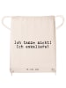 Mr. & Mrs. Panda Sportbeutel Ich tanze nicht! Ich... mit Spruch in Creme