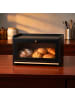 relaxdays Brotkasten in Schwarz - (B)40 x (H)26 x (T)25 cm