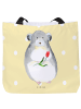 Mr. & Mrs. Panda Shopper Chinchilla Blume ohne Spruch in Gelb Pastell