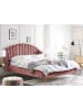 Beliani 2-tlg Doppelbett AMBILLOU in Rosa/Gold