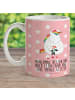 Mr. & Mrs. Panda Kindertasse Einhorn Traurig mit Spruch in Rot Pastell