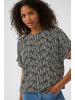 Kaffe Bluse ärmellos KAamber Loose fit in Black/Chalk Graphic Lines