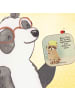 Mr. & Mrs. Panda Bierdeckel Waschbär Design mit Spruch in Weiß