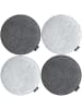 DuneDesign 4er Set Filz Stuhlkissen Klint in Grau
