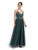 Vera Mont Abendkleid mit Stickerei in Dusty Slate