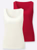 WITT WEIDEN 2er-Pack Shirttops in rot + ecru