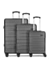 Worldpack New York 2.0 4 Rollen Kofferset 3-teilig black-metallic