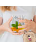 Mr. & Mrs. Panda Blümchentail Glas Meerschweinchen Weisheit mit Spruch in Transparent