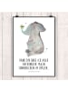 Mr. & Mrs. Panda Poster Elefant Biene mit Spruch in Weiß