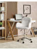 Beliani Bürostuhl PRIDDY in Weiß/Silber - (W) 60 x (H) 79 x (L) 60 cm