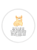 Mr. & Mrs. Panda Rund Magnet Corgie mit Spruch in Weiß