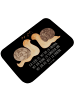 Mr. & Mrs. Panda Badematte Schnecken Liebe mit Spruch in Schwarz