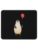 Mr. & Mrs. Panda Mauspad Pinguin Luftballon ohne Spruch in Schwarz