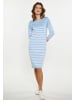 usha BLUE LABEL Damen Kleid in HELLBLAU WEISS