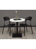 58 aufm Kessel BISTROTISCH rund Elanur 70 cm schwarz matt/weiß matt lack