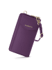 Lazarotti Bologna Leather Zip-Around Geldbörse Handytasche Leder 19 cm in purple