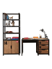 58 aufm Kessel KINDERZIMMER Set komplett Kameko 2 Massivholz+MDF Schwarz/Cognac