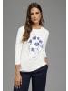 Laura Scott 3/4-Arm-Shirt in weiß-blau