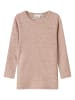 name it Langarmshirt Merinowolle NMNWAX WOOL RIB LS TOP in shadow gray