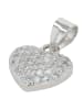 Adeliás Damen Anhänger – Herz Herzanhänger aus 925 Silber in silber