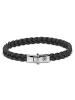 Rebel & Rose Armband Small Braided Raw Black in schwarz