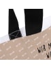 Mr. & Mrs. Panda Tasche Hund Basset Hound mit Spruch in Hundeglück