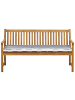 Beliani Gartenbank VIVARA in Braun/Weiß/Blau - (W) 160 x (H) 88 x (L) 61 cm