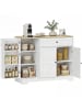 HOMCOM Sideboard-100L x 40B x 81H cm-Weiß