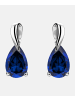 Diamant L'éternel Ohrstecker aus 375 Weißgold mit Saphir