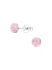 Alexander York Kinderohrstecker SPIRALE rosa in 925 Sterling Silber, 2-tlg.
