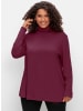 sheego Rollkragenshirt in bordeaux