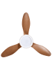 Beliani Deckenventilator mit Licht MUDDY in Braun - (W) 122 x (H) 48 x (L) 122 cm