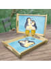 Mr. & Mrs. Panda Servier Tablett Pinguin umarmen ohne Spruch in Eisblau