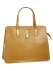 Cluty Handtasche echt Leder in gelb