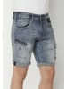 KOROSHI Bermuda Jeans Schnitte Stretch Regular Fit in blau