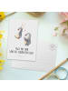 Mr. & Mrs. Panda Postkarte Pinguin Oma schaukeln mit Spruch in Weiß