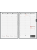 BRUNNEN Buchkalender 797 16,8x24cm 1 Woche/2 Seiten Karton-Einband schwarz 2026