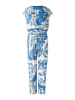 Oui Jumpsuit Slinky Touch Qualität in blue white