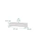 relaxdays Monitorständer in Weiß - (B)47 x (H)12,5 x (T)18 cm