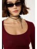 NO MATTER WHAT Blouse in Bordeaux