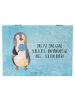 Mr. & Mrs. Panda Dekokiste Pinguin Lolli mit Spruch in Eisblau