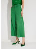 More & More weite, verkürzte Anzughose in green