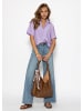 SASSYCLASSY Bluse in Crincle Optik in Flieder
