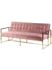 Beliani 3-Sitzer Sofa MARSTAL in Rosa/Gold - (W) 187 x (H) 83 x (L) 78 cm